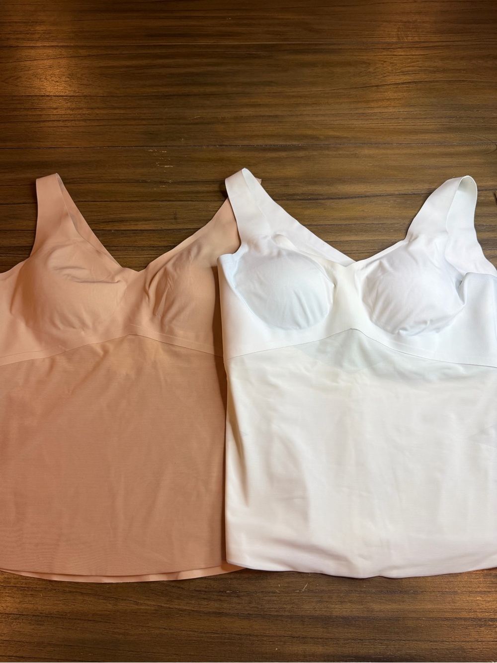 Lot Of 2 Honeylove LiftWear 2X Cami white Nude Wireless Shapewear Camisole